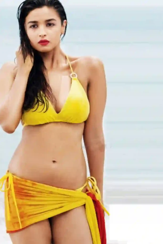 Alia Bhatt Yellow Bikini